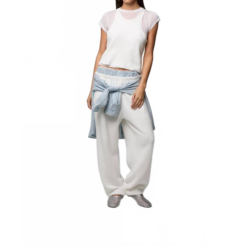 NEW ASHER agnes boucle sweatpants in off white